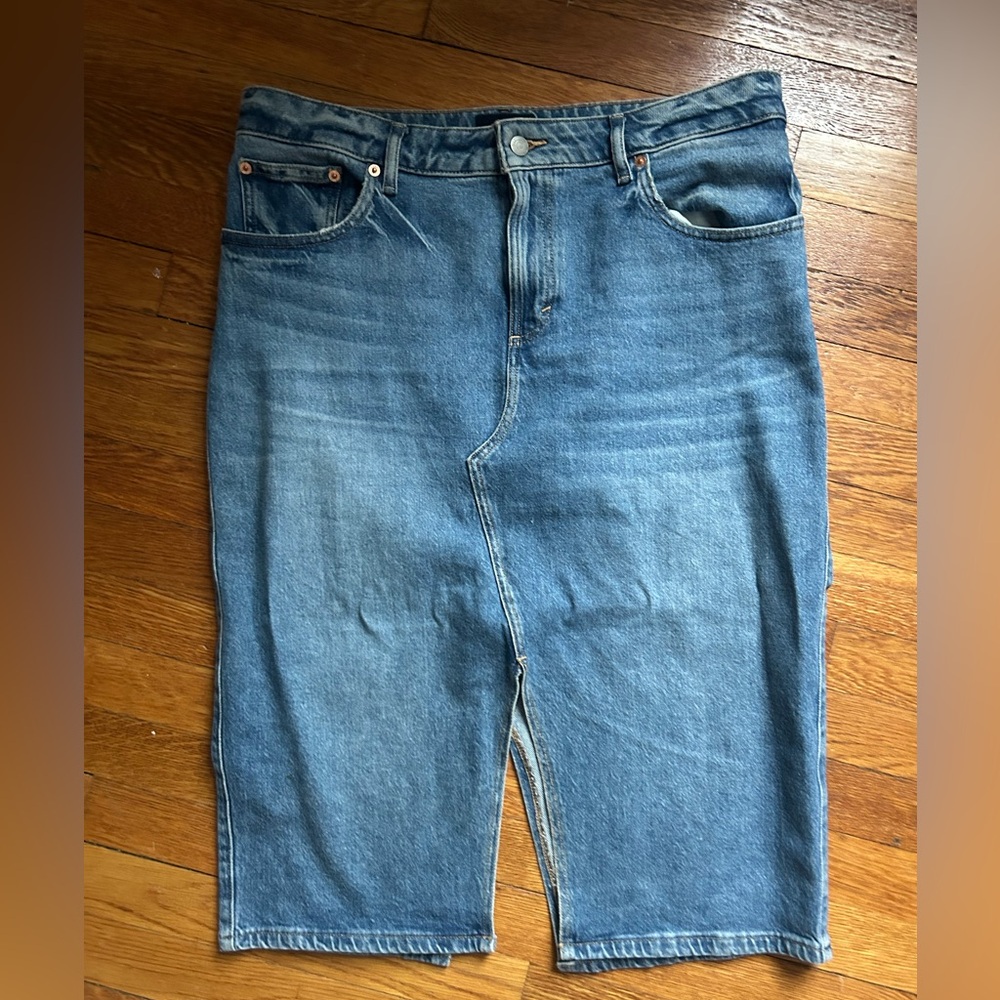 Lucky Brand Denim Midi Skirt
